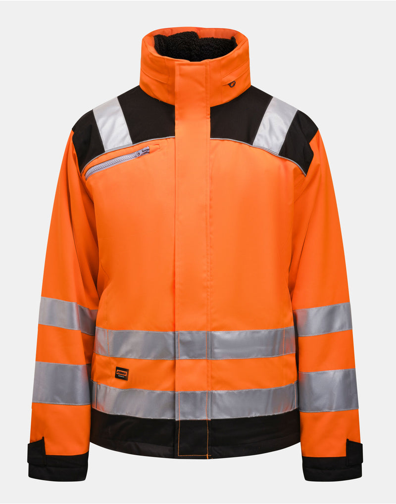 Jobman Winter Jacket Star Hi-Vis - Orange/Black