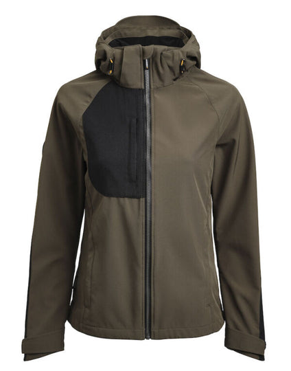 Jobman Women'S Oxygen Softshell Jacket - Olive Green/Black
