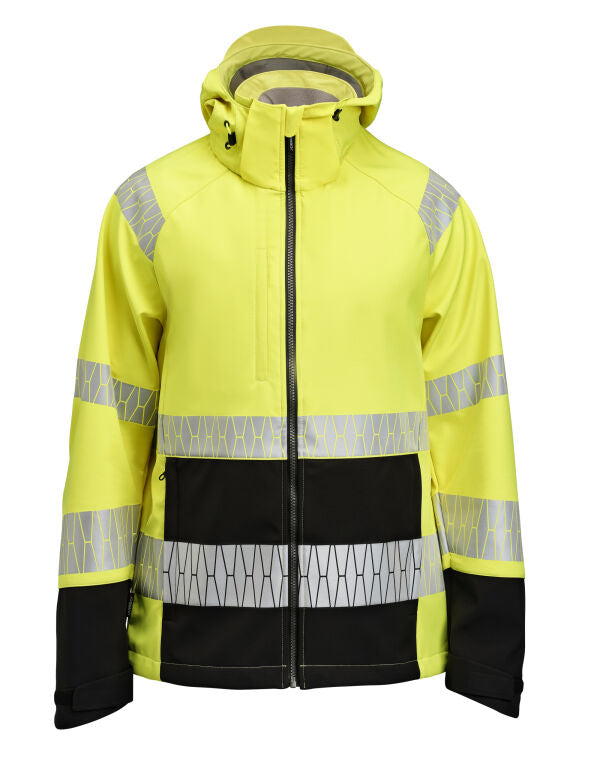 Jobman Softshell Jacket Hi-Vis - Yellow/Black