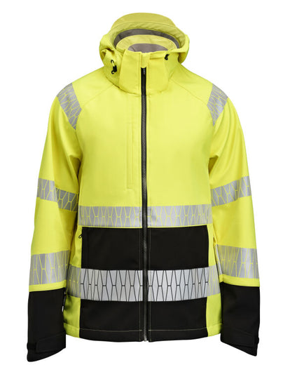 Jobman Softshell Jacket Hi-Vis - Yellow/Black
