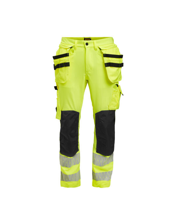 Jobman Craftsman Trousers Stretch Hi-Vis - Yellow/Black