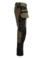 Jobman Women'S Craftsman Trousers Stretch - Olive Green/Black