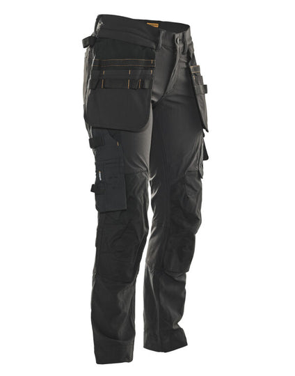 Jobman Women'S Craftsman Trousers Stretch - Olive Green/Black