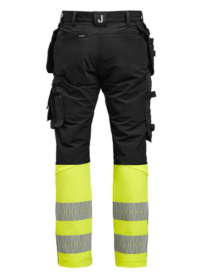 Jobman Craftsman Trousers Stretch Hi-Vis - Black/Yellow