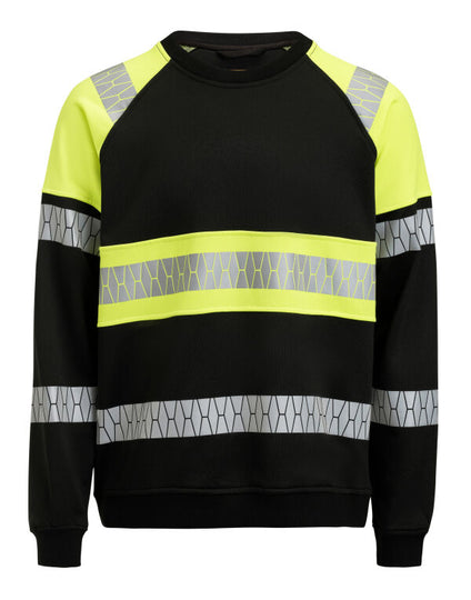Jobman Sweatshirt Hi-Vis - Black/Yellow