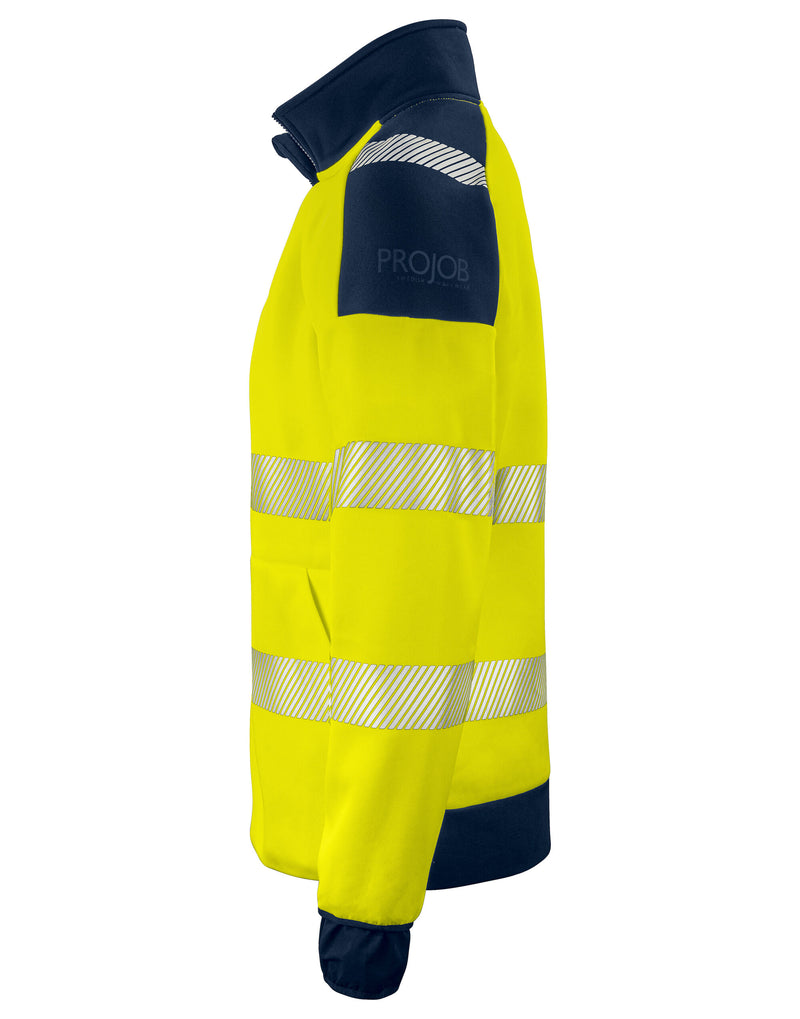 Pro-Job 6109 Sweatshirt En Iso 20471 Class 3/2 - Yellow/Navy