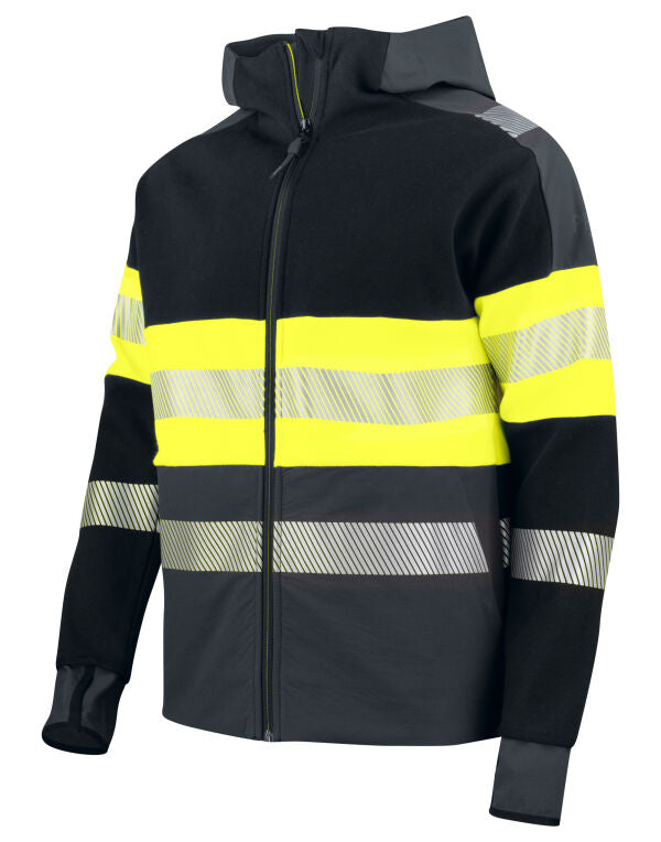 Pro-Job 6122 Technical Hood Jacket En Iso 20471 Class 1 - Yellow/Black