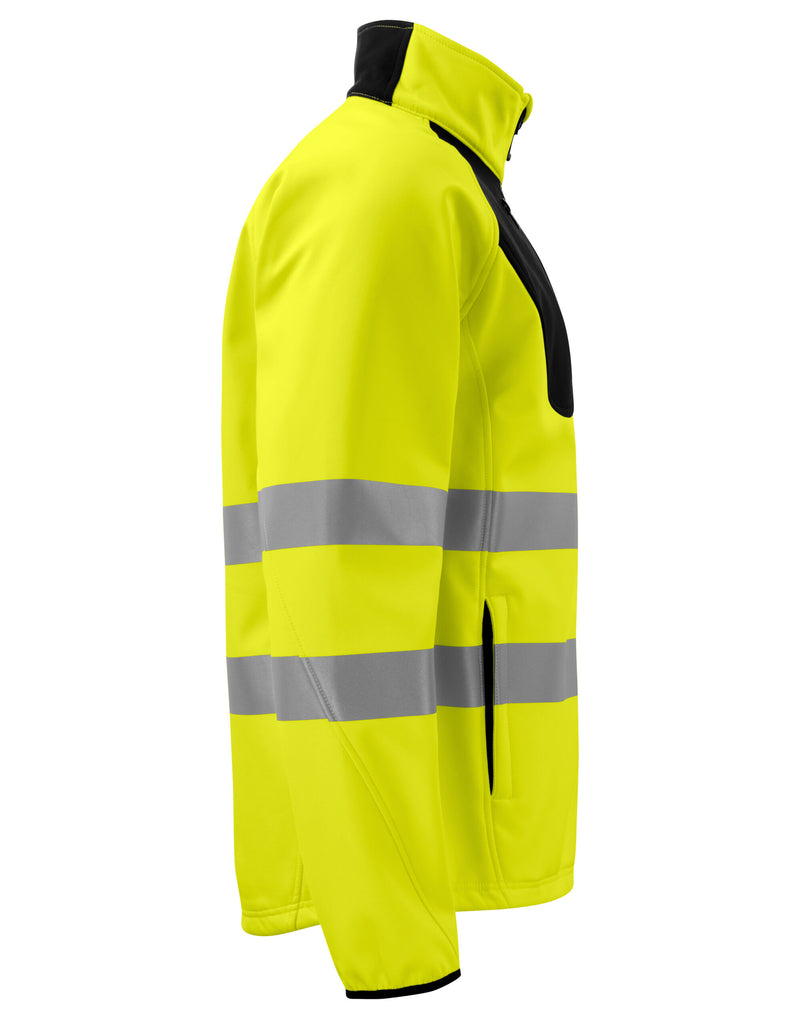 Pro-Job Prio 6432 En Iso 20471 Class 3/2 Softshell Jacket - Yellow/Black