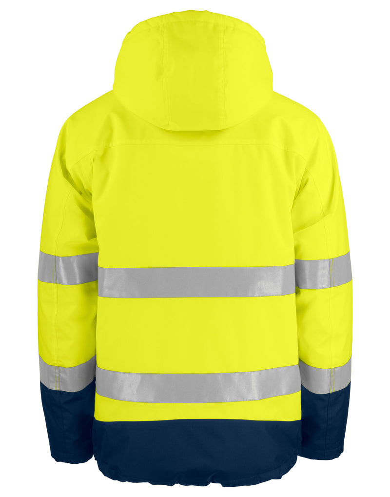 Pro-Job Prio 6441 Padded Functional Jacket Class 3 - Yellow/Navy