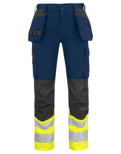 Pro-Job Prio 6534 Waistpants En Iso 20471 Class 1 - Yellow/Navy