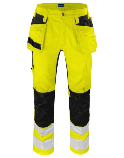 Pro-Job Prio 6570 Waistpant Stretch Class 2 - Yellow/Black