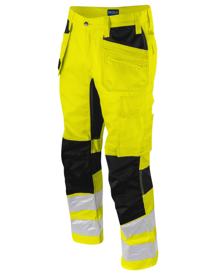 Pro-Job Prio 6570 Waistpant Stretch Class 2 - Yellow/Black