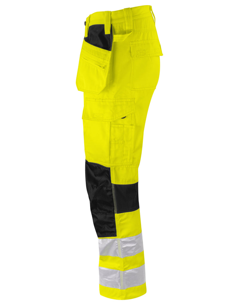 Pro-Job Prio 6570 Waistpant Stretch Class 2 - Yellow/Black