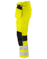 Pro-Job Prio 6570 Waistpant Stretch Class 2 - Yellow/Black