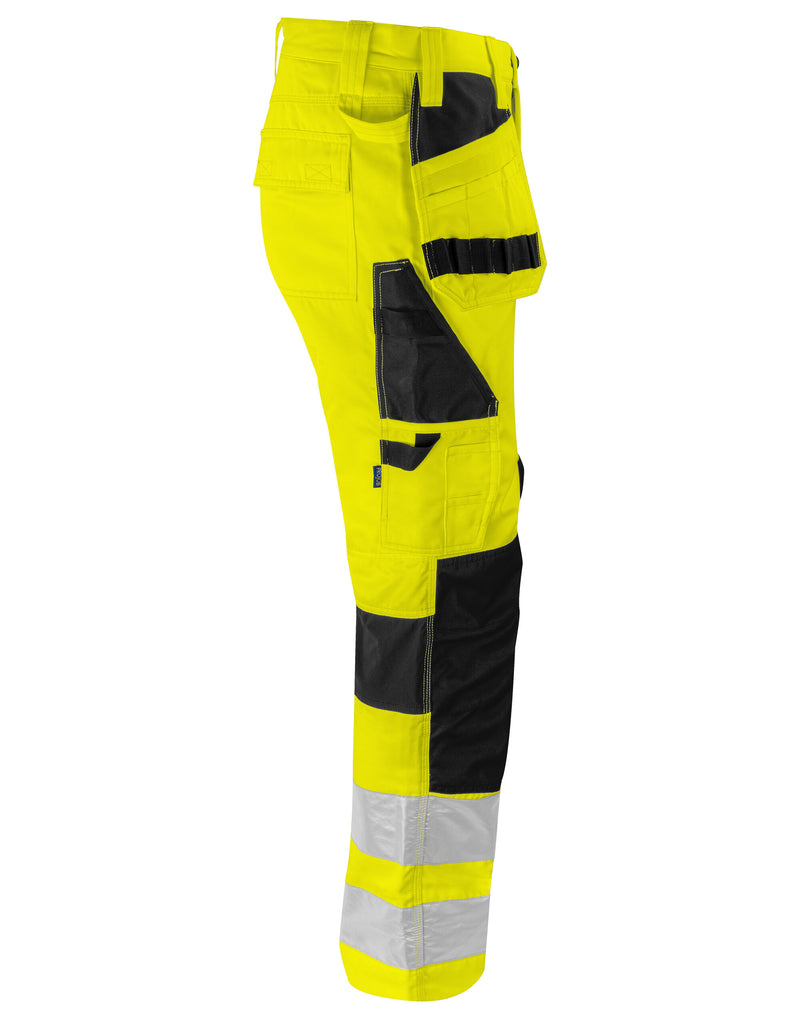 Pro-Job Prio 6570 Waistpant Stretch Class 2 - Yellow/Black
