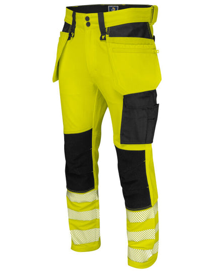 Pro-Job 6571 Waistpant Stretch En Iso 20471 Class 2 - Yellow/Black