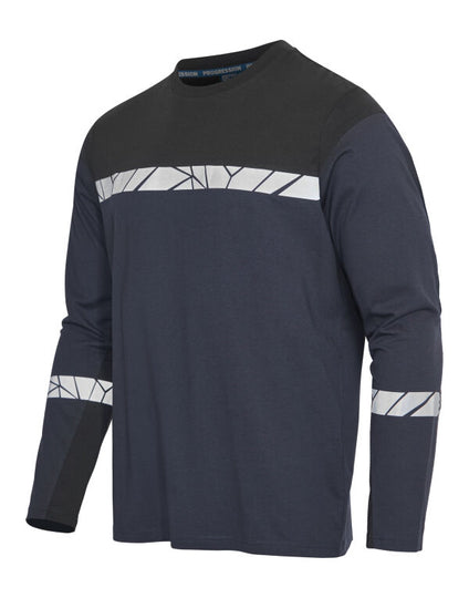 Pro-Job Progression 7002 Long Sleeve T-Shirt - Navy/Black