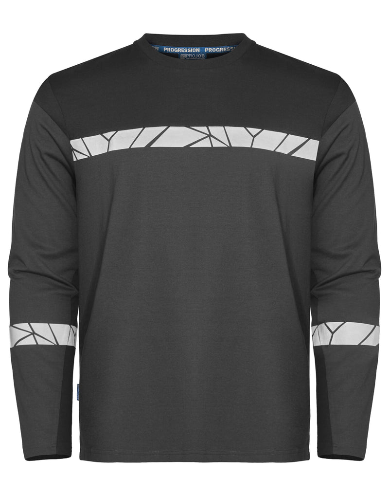 Pro-Job Progression 7002 Long Sleeve T-Shirt - Grey/Black