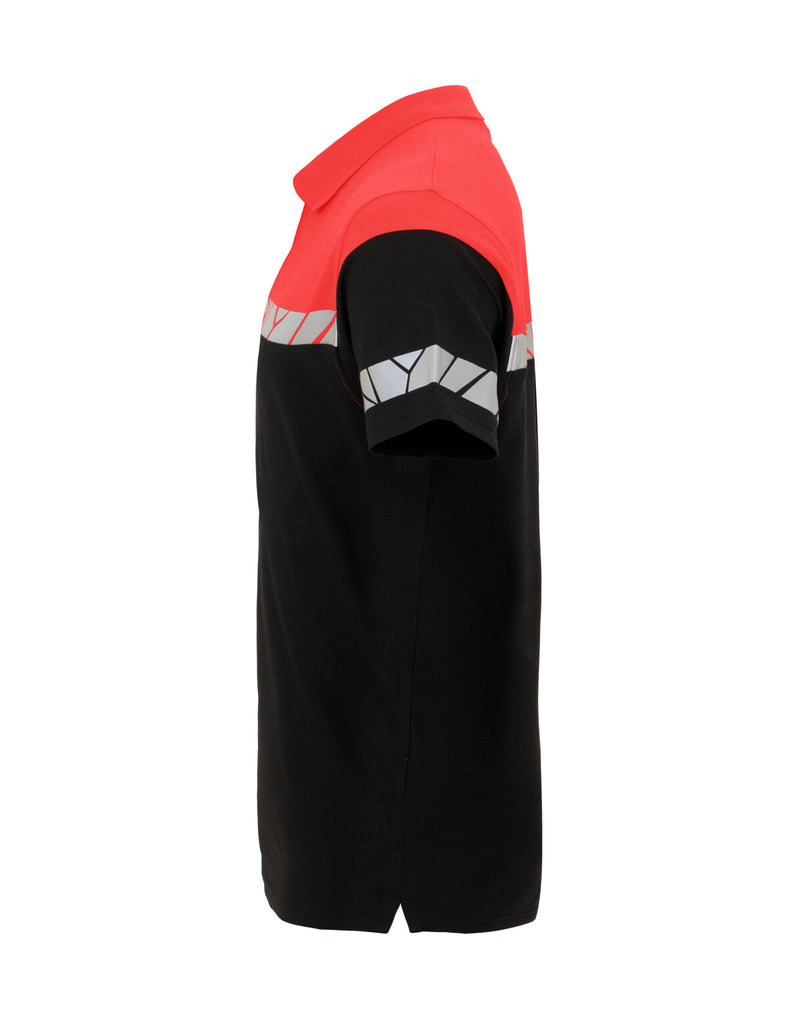 Pro-Job Progression 7003 Pique Polo - Black/Red