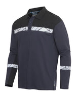 Pro-Job Progression 7004 Long Sleeve Pique Polo - Navy/Black