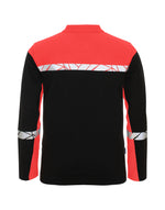Pro-Job Progression 7004 Long Sleeve Pique Polo - Black/Red