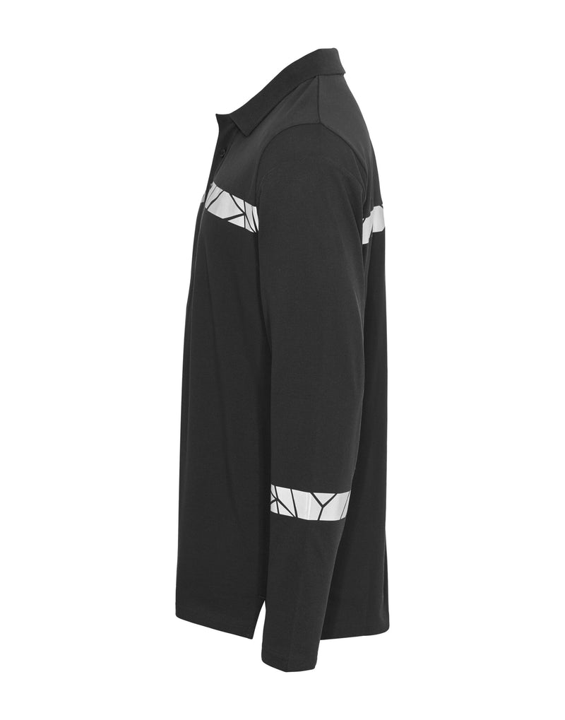 Pro-Job Progression 7004 Long Sleeve Pique Polo - Black/Black