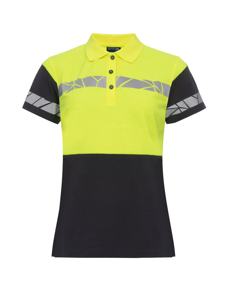 Pro-Job Progression 7006 Ladies Pique - Black/Yellow