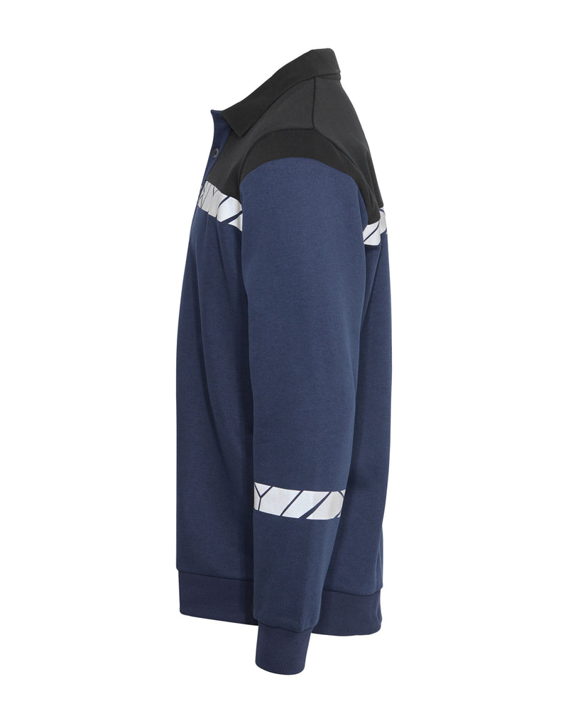 Pro-Job Progression 7100 Long Sleeve Polo Sweatshirt - Navy/Black