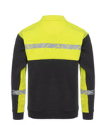 Pro-Job Progression 7100 Long Sleeve Polo Sweatshirt - Black/Yellow