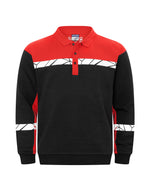 Pro-Job Progression 7100 Long Sleeve Polo Sweatshirt - Black/Red