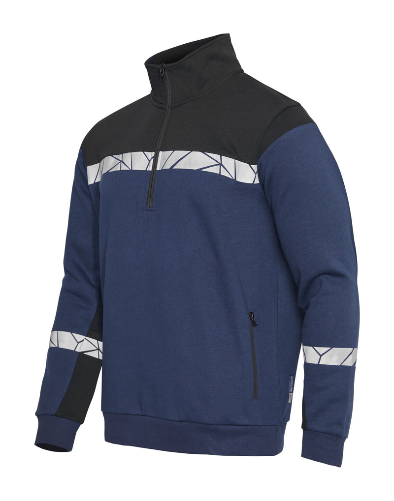 Pro-Job Progression 7102 1/2 Zip Sweatshirt - Navy/Black