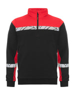 Pro-Job Progression 7102 1/2 Zip Sweatshirt - Black/Red