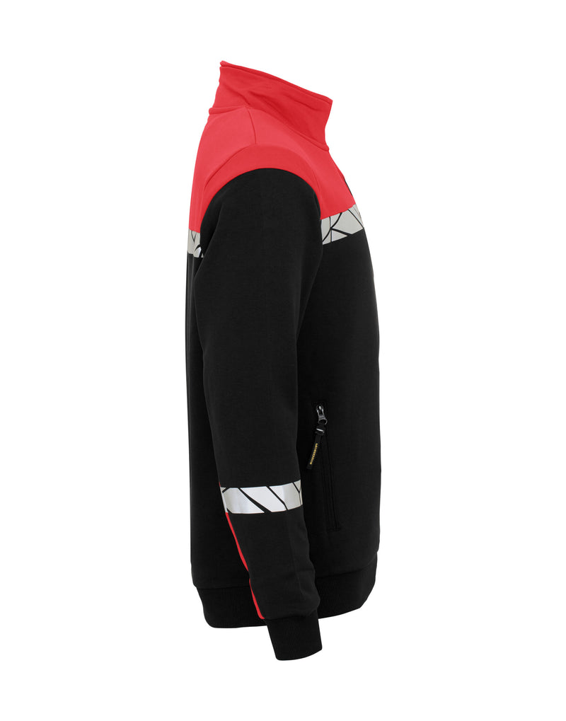 Pro-Job Progression 7102 1/2 Zip Sweatshirt - Black/Red