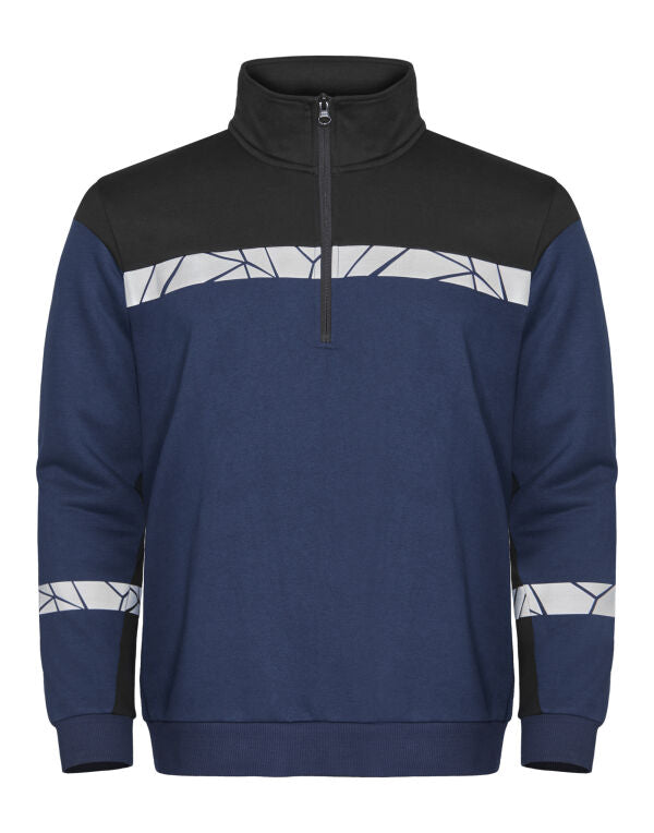 Pro-Job Progression 7102 1/2 Zip Sweatshirt - Navy/Black