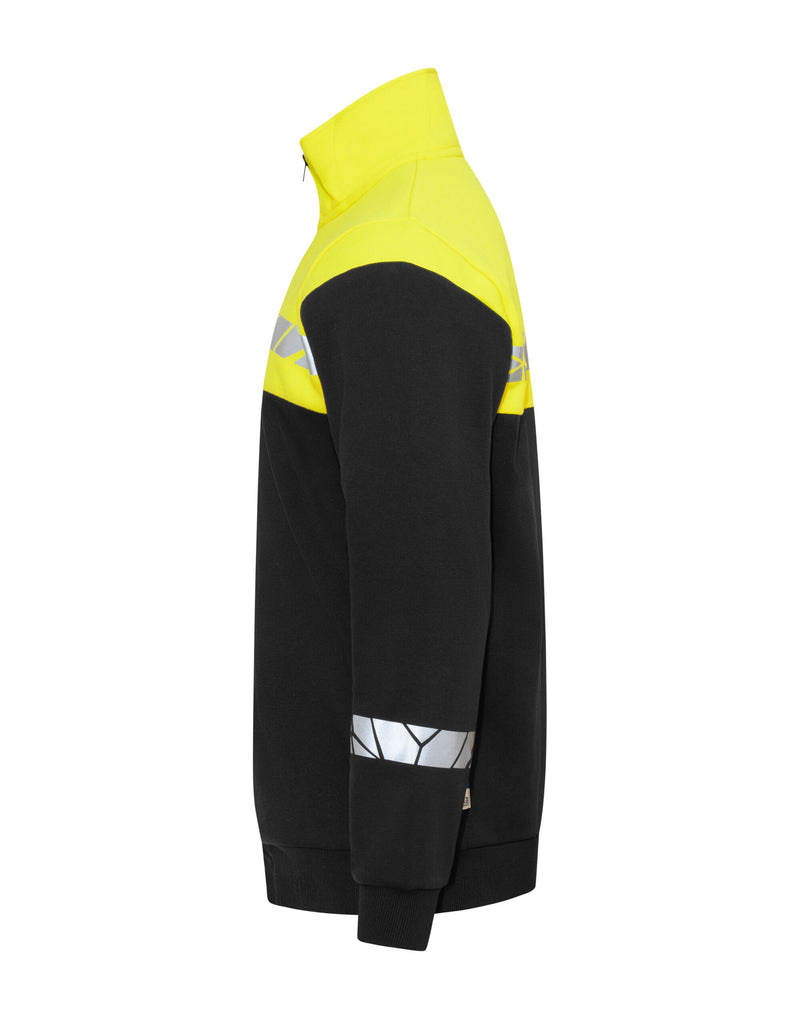 Pro-Job Progression 7103 Full Zip Sweat - Black/Yellow