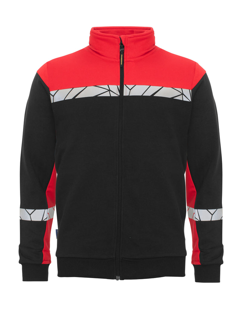 Pro-Job Progression 7103 Full Zip Sweat - Black/Red