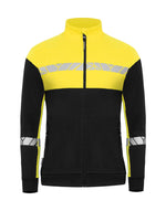 Pro-Job Progression 7105 Ladies Full Zip Sweatshirt - Black/Yellow