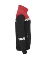 Pro-Job Progression 7105 Ladies Full Zip Sweatshirt - Black/Red