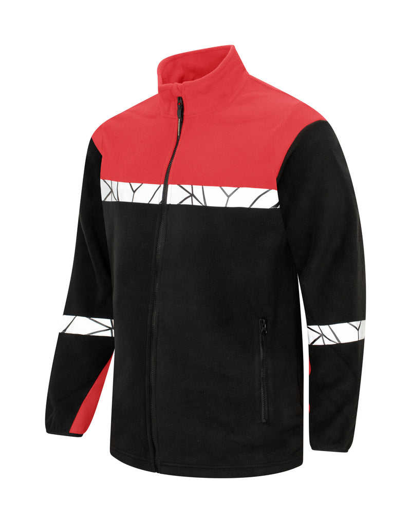Pro-Job Progression 7300 Full Zip Fleece - Black/Red