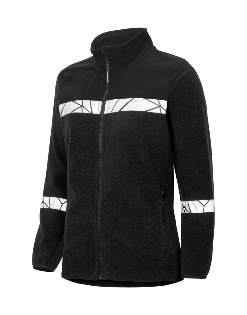 Pro-Job Progression 7301 Ladies Full Zip Fleece - Black/Black