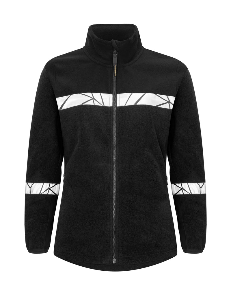 Pro-Job Progression 7301 Ladies Full Zip Fleece - Black/Black