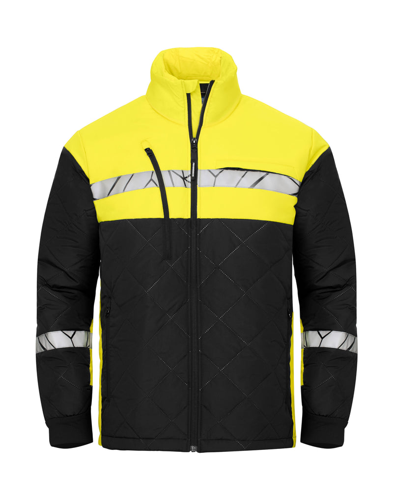 Pro-Job Progression 7404 Light Weight Quilted Jacket - Black/Yellow