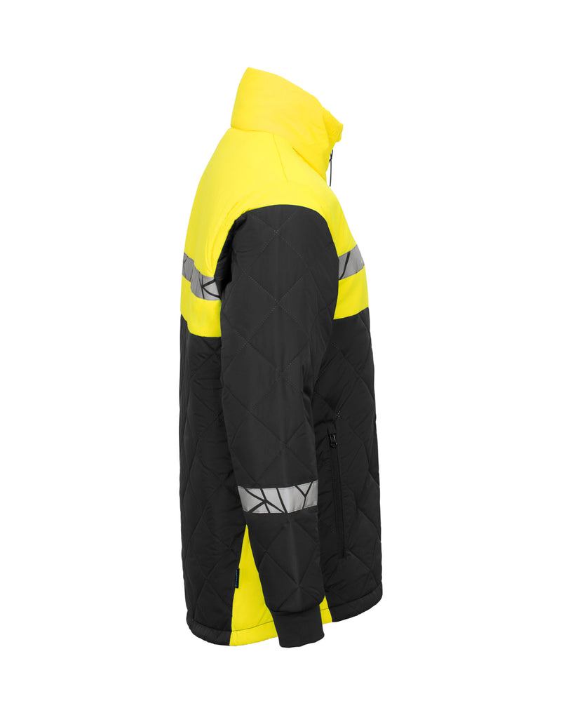 Pro-Job Progression 7404 Light Weight Quilted Jacket - Black/Yellow
