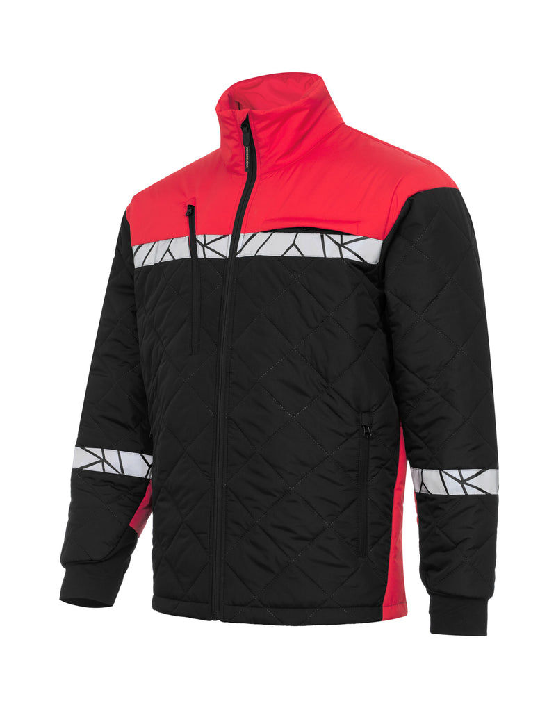 Pro-Job Progression 7404 Light Weight Quilted Jacket - Black/Red
