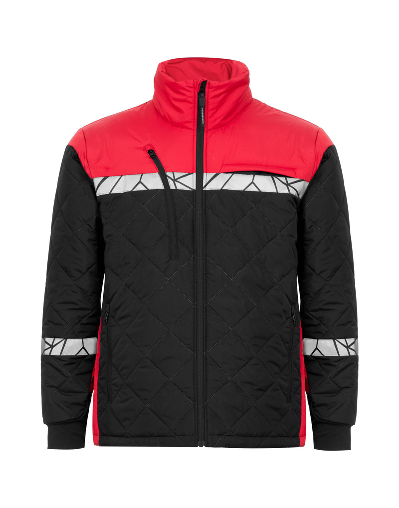 Pro-Job Progression 7404 Light Weight Quilted Jacket - Black/Red