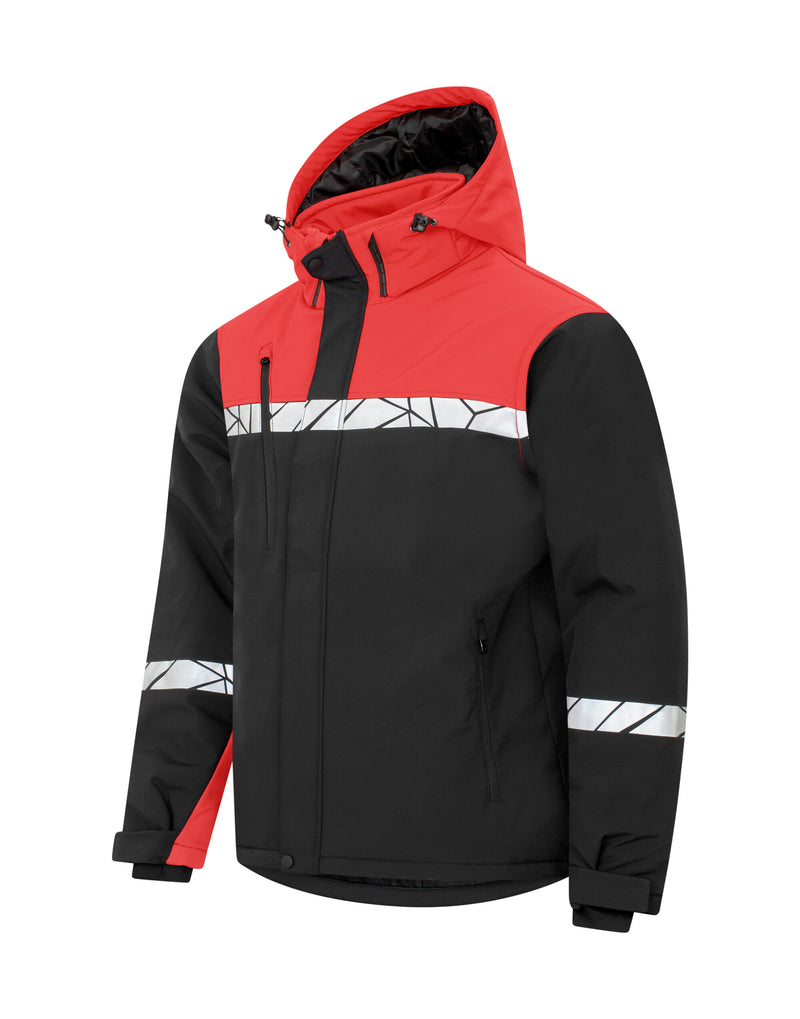 Pro-Job Progression 7413 Padded Softshell 		_X000D_ - Black/Red