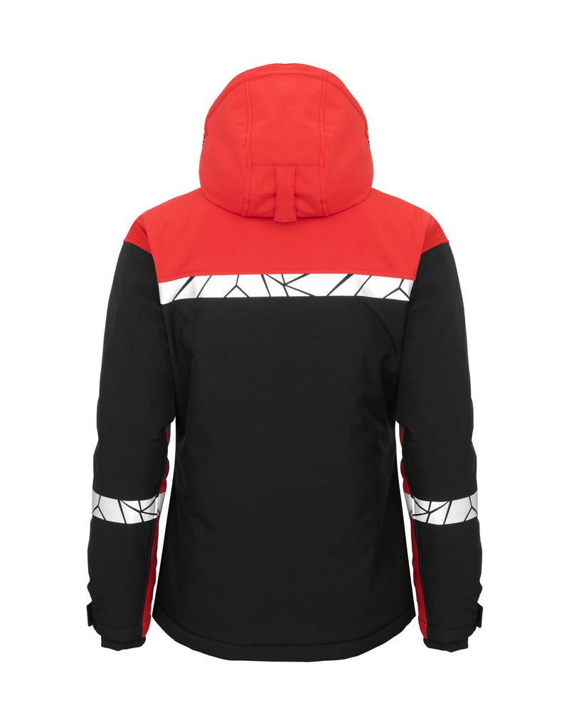 Pro-Job Progression 7418 Ladies Padded Softshell Jacket - Black/Red