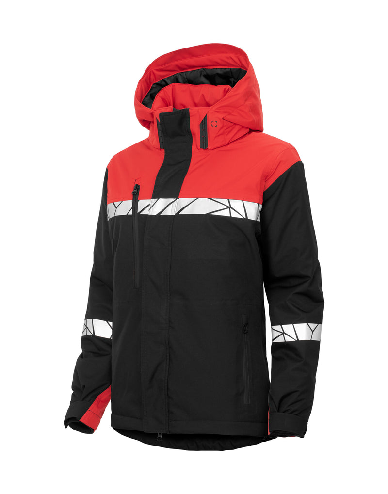 Pro-Job Progression 7420 Ladies Functional Padded Shell Jacket - Black/Red