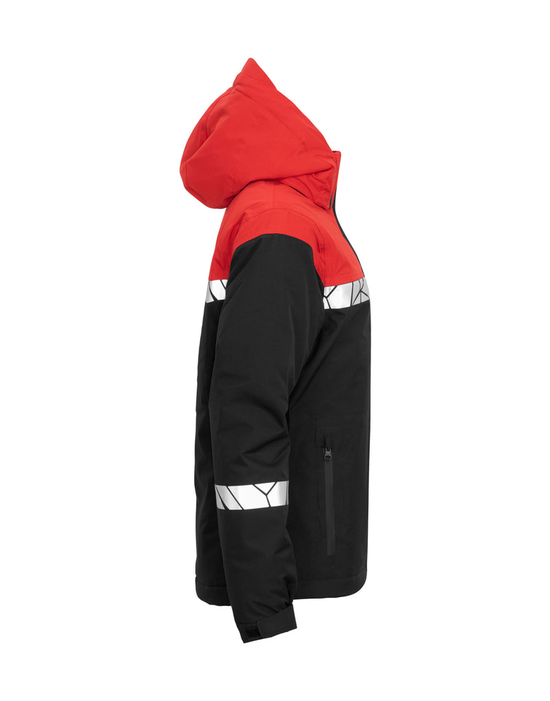 Pro-Job Progression 7420 Ladies Functional Padded Shell Jacket - Black/Red