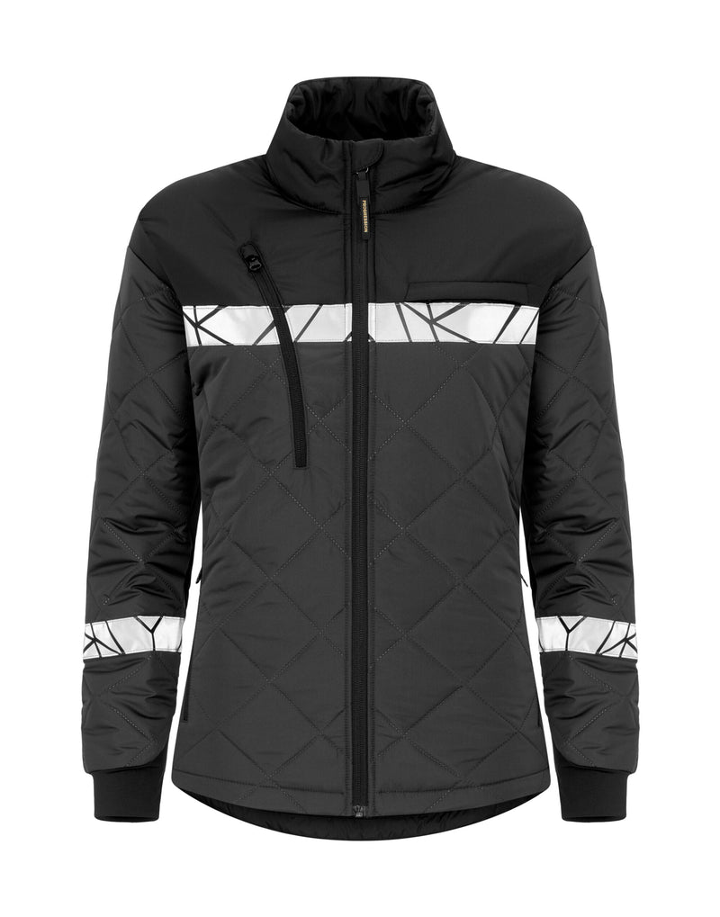 Pro-Job Progression 7421 Ladies Lightweight Quilted Jacket - Grey/Black
